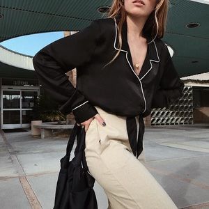 Aritzia pajama Wilfred PEAUFINER BLOUSE XS